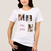 Persoonlijke Moeder Foto Collage Moederdag Tri-Blend Shirt (Voorkant)
