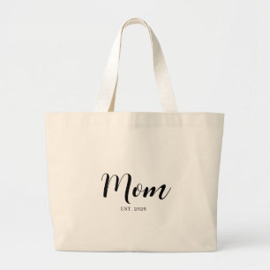 Persoonlijke Moeder Geschatte Datum Moderne Tekst  Grote Tote Bag