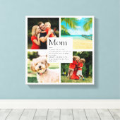 Persoonlijke Moeder Naam Definitie 4 Foto Canvas Afdruk (Insitu (Houten vloer))