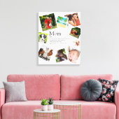 Persoonlijke Moeder Naam Definitie 9 Foto Collage Canvas Afdruk (Insitu (Woonkamer))