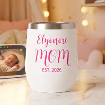 Persoonlijke Moeder Naam Gevestigd Roze Script 