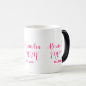 Persoonlijke Moeder Naam Gevestigd Roze Script Magische Mok (Voorkant rechts)
