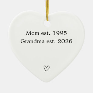 Persoonlijke 'Moeder naar oma' hart Keramisch Ornament