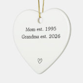 Persoonlijke 'Moeder naar oma' hart Keramisch Ornament (Links)