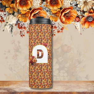 Persoonlijke Moeder Oma Verjaardag Herfst Bloemen Thermosbeker