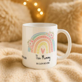 Persoonlijke Moeder Regenboog & Bloemennaam Mok