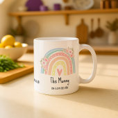 Persoonlijke Moeder Regenboog & Bloemennaam Mok