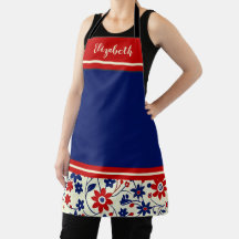 Persoonlijke Moeder Rood Wit Blauw Bloemmotief