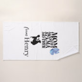 Persoonlijke Moeder Typografie Badhanddoek (Badhanddoek)