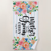 Persoonlijke Moeder van de Bruidegom  Strandlaken (Voorkant)