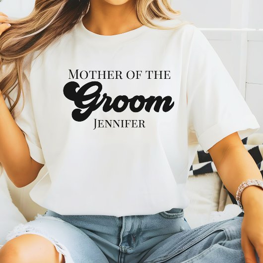 Persoonlijke moeder van de bruidegom t-shirt