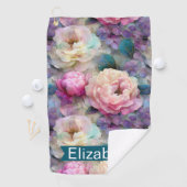 Persoonlijke Moeder van Parel Bloemen Golfhanddoek (Insitu)