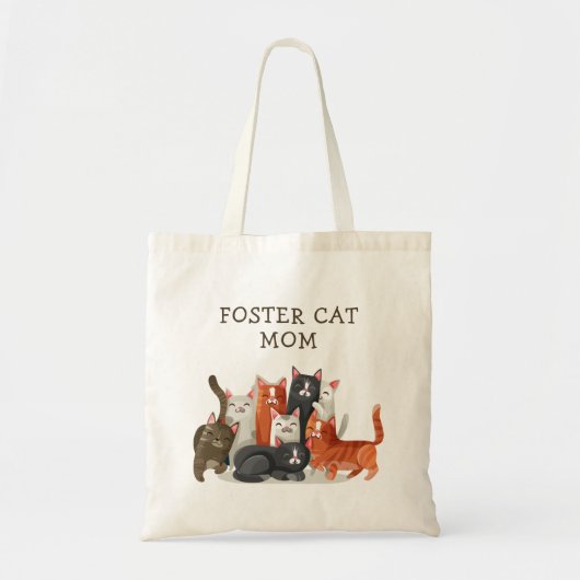 Persoonlijke Moeder van Pleegkatten Cute Kittens Tote Bag (Voorkant)