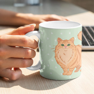 Persoonlijke Moeder van Sinaasappel Tabby Kat met Koffiemok