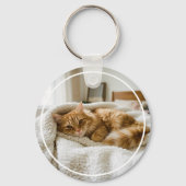 Persoonlijke Moeder van Sinaasappel Tabby Kat met Sleutelhanger (Achterkant)