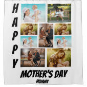 Persoonlijke Moederdag 9 Foto-collage Douchegordijn (Voorkant)