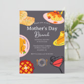 Persoonlijke Moederdag Brunch | Voedselthema Kaart (Staand voorkant)