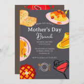 Persoonlijke Moederdag Brunch | Voedselthema Kaart (Voorkant / Achterkant)