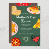 Persoonlijke Moederdag Brunch | Voedselthema Kaart (Voorkant / Achterkant)