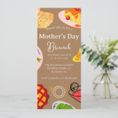 Persoonlijke Moederdag Brunch | Voedselthema Kaart (Staand voorkant)