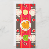 Persoonlijke Moederdag Brunch | Voedselthema Kaart (Achterkant)