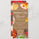 Persoonlijke Moederdag Brunch | Voedselthema Kaart (Voorkant / Achterkant)