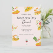 Persoonlijke Moederdag Brunch | Voedselthema Kaart (Staand voorkant)