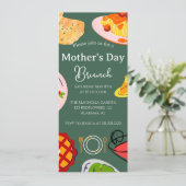 Persoonlijke Moederdag Brunch | Voedselthema Kaart (Staand voorkant)
