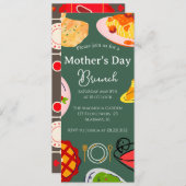 Persoonlijke Moederdag Brunch | Voedselthema Kaart (Voorkant / Achterkant)