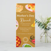 Persoonlijke Moederdag Brunch | Voedselthema Kaart (Staand voorkant)