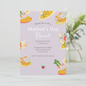 Persoonlijke Moederdag Brunch | Voedselthema Kaart (Staand voorkant)