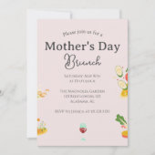 Persoonlijke Moederdag Brunch | Voedselthema Kaart (Voorkant)