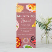 Persoonlijke Moederdag Brunch | Voedselthema Kaart (Staand voorkant)