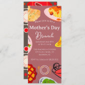 Persoonlijke Moederdag Brunch | Voedselthema Kaart (Voorkant / Achterkant)