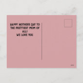 Persoonlijke moederdag, drie foto-collage cadeau feestdagenkaart (Achterkant)