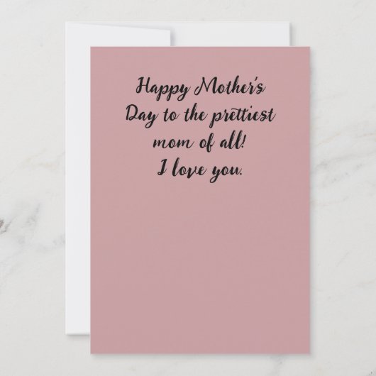 Persoonlijke moederdag, drie foto-collage cadeau kaart (Achterkant)