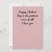 Persoonlijke moederdag, drie foto-collage cadeau kaart (Achterkant)