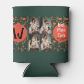 Persoonlijke moederdag, foto collage florale gift blikjeskoeler (Voorkant)