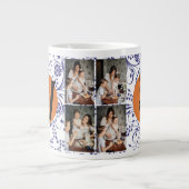 Persoonlijke moederdag, foto collage florale gift grote koffiekop (Voorkant)