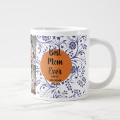 Persoonlijke moederdag, foto collage florale gift grote koffiekop (Rechts)