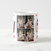 Persoonlijke moederdag, foto collage florale gift grote koffiekop (Voorkant)