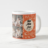 Persoonlijke moederdag, foto collage florale gift grote koffiekop (Voorkant rechts)