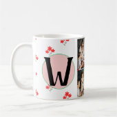 Persoonlijke moederdag, foto collage florale gift koffiemok (Links)