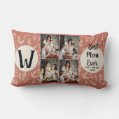 Persoonlijke moederdag, foto collage florale gift kussen (Achterkant)