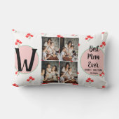 Persoonlijke moederdag, foto collage florale gift kussen (Achterkant)