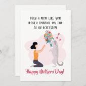Persoonlijke Moederdag Funny Dog Mam Feestdagenkaart (Voorkant / Achterkant)