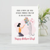 Persoonlijke Moederdag Funny Dog Mam Feestdagenkaart (Staand voorkant)