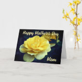 Persoonlijke Moederdag Gele Roos Bloem Kaart (Gele Bloem)
