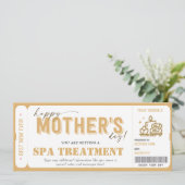 Persoonlijke Moederdag Gift Spa Voucher Certificaa Kaart (Staand voorkant)