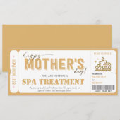 Persoonlijke Moederdag Gift Spa Voucher Certificaa Kaart (Voorkant / Achterkant)